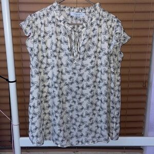 Butterfly blouse with tie front womens 3X